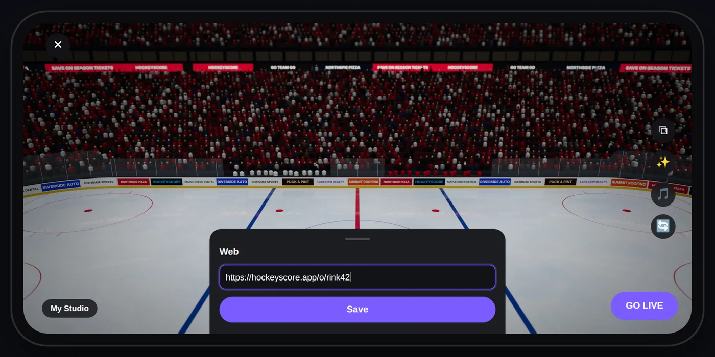 Paste the overlay link and save.